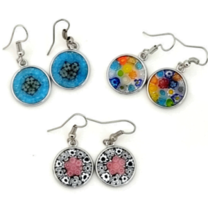 Millefiori French Hook Earring