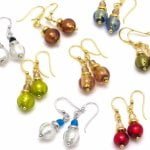 Murano Glass Earrings Dew Drop